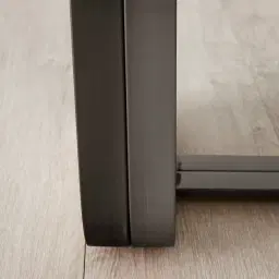 Marbella Cold Calacatta White Sintered Stone Side Table - Black Nickel Frame