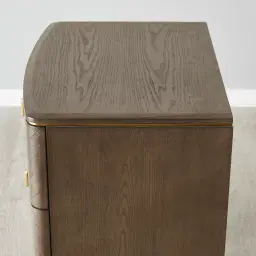 Beckham Medium Brown Wooden Bedside Table