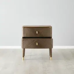 Beckham Medium Brown Wooden Bedside Table