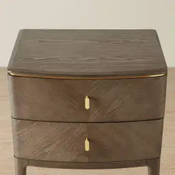 Beckham Medium Brown Wooden Bedside Table