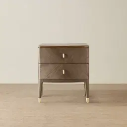 Beckham Medium Brown Wooden Bedside Table