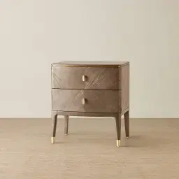 Beckham Medium Brown Wooden Bedside Table