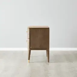 Beckham Medium Brown Wooden Bedside Table