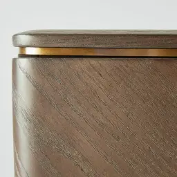 Beckham Medium Brown Wooden Bedside Table