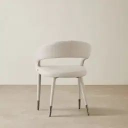 Moulin Glacier Grey Vegan Leather Dining Chair - Black Nickel Legs