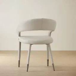 Moulin Glacier Grey Vegan Leather Dining Chair - Black Nickel Legs