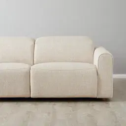 Jamie II Oatmeal Woven Fabric 3-Seater Electric Recliner