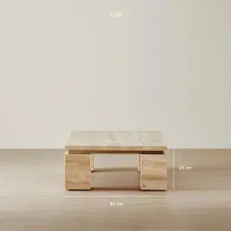 Monolith Natural Cream Travertine Coffee Table