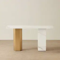 Thames Calacatta Oro - White Sintered Stone Console Table