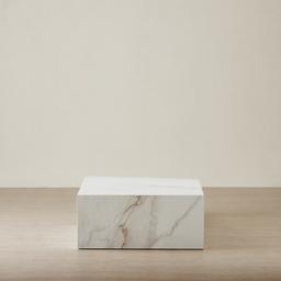 Thames Calacatta Oro - White Sintered Stone Rectangular Coffee Table