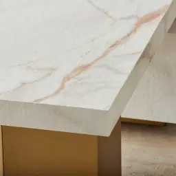 Thames Calacatta Oro - White Sintered Stone Entertainment Unit