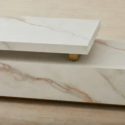 Thames Calacatta Oro - White Sintered Stone Entertainment Unit