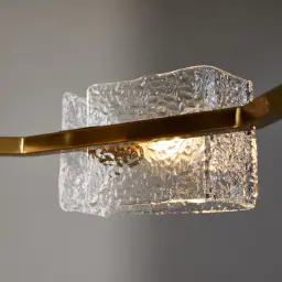 Minda Brushed Gold Glass Chandelier