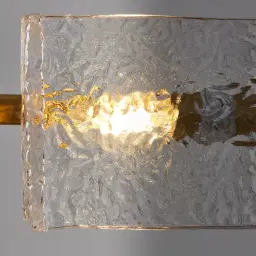 Ricci Brushed Gold Glass Chandelier