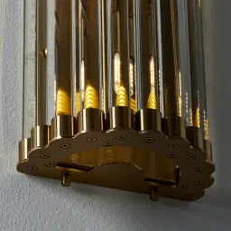 Dave Brushed Gold Glass Rod Wall Lamp