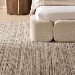 Vincenzo Ivory Charcoal Floor Rug - Small 160cm x 230cm