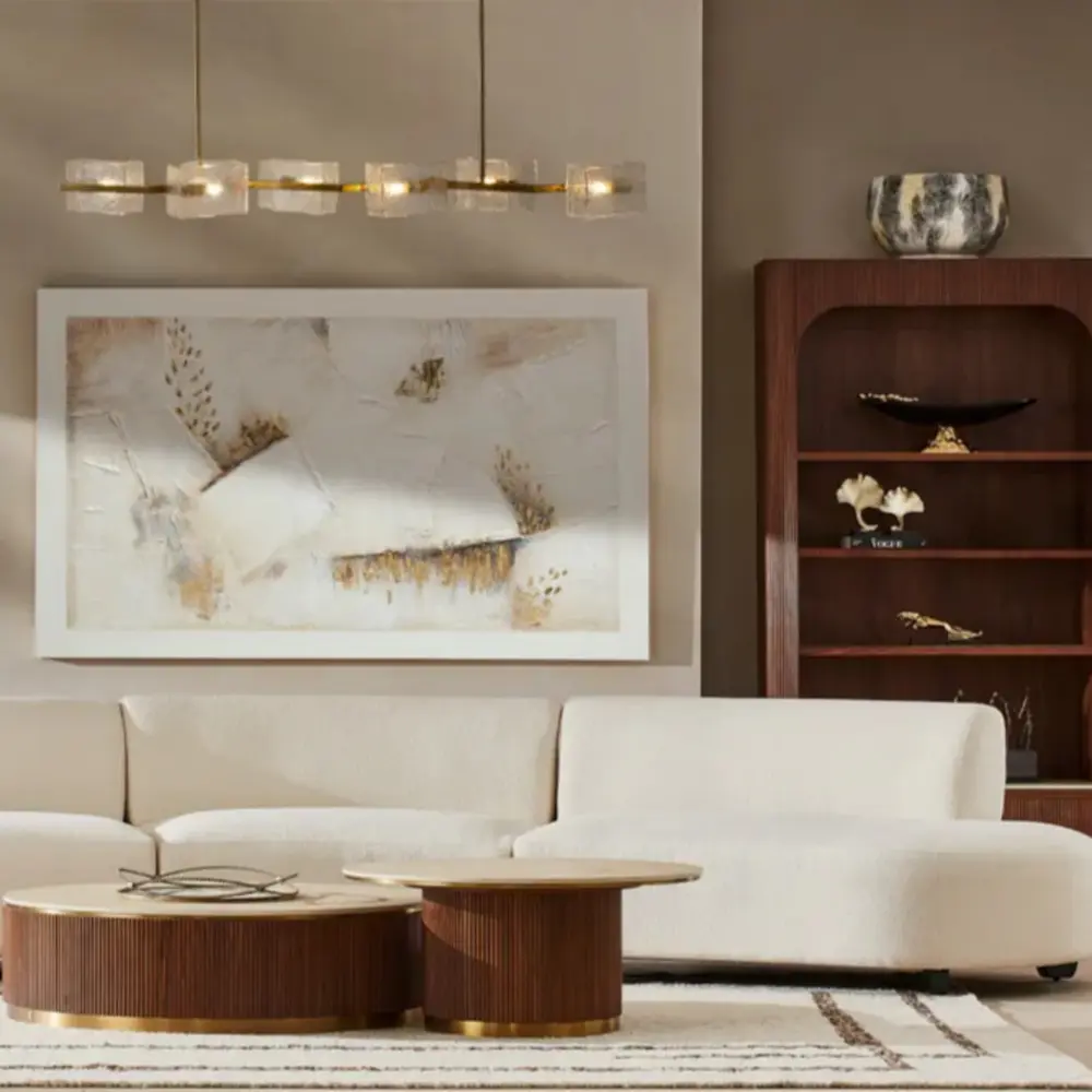 Genesis Ivory Brown Floor Rug - Small 160cm x 230cm
