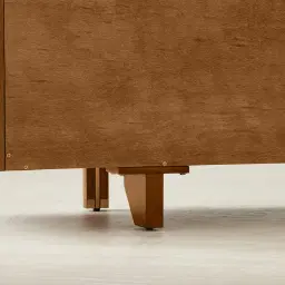 Portobello Toffee Brown Ash Veneer Sideboard - Pandora Brown Sintered Stone Top