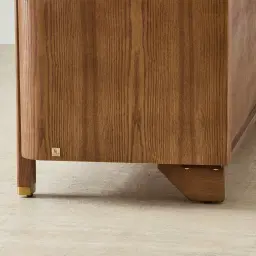 Portobello Toffee Brown Ash Veneer Dresser - Pandora Brown Sintered Stone Top