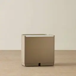 Terzetto Pandora Brown Sintered Stone 3-Drawer Bedside Table - Medium Brown Wood