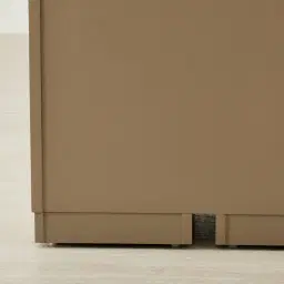 Terzetto Pandora Brown Sintered Stone 3-Drawer Bedside Table - Medium Brown Wood