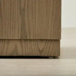 Terzetto Pandora Brown Sintered Stone 3-Drawer Bedside Table - Medium Brown Wood
