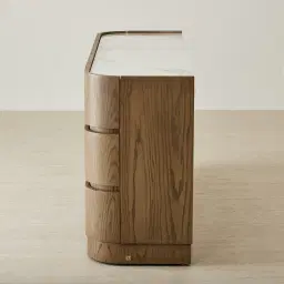 Terzetto Pandora Brown Sintered Stone 6-Drawer Dresser - Medium Brown Wood