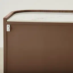 Terzetto Pandora Brown Sintered Stone 6-Drawer Dresser - Dark Brown Wood