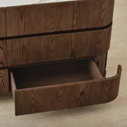 Terzetto Pandora Brown Sintered Stone 6-Drawer Dresser - Dark Brown Wood