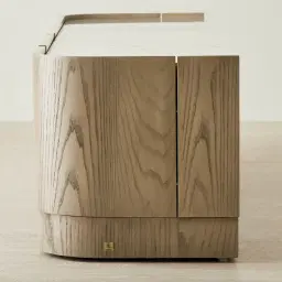 Terzetto Pandora Brown Sintered Stone Entertainment Unit - Medium Brown Wood