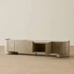 Terzetto Pandora Brown Sintered Stone Entertainment Unit - Medium Brown Wood