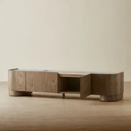 Terzetto Pandora Brown Sintered Stone Entertainment Unit - Medium Brown Wood