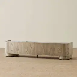 Terzetto Pandora Brown Sintered Stone Entertainment Unit - Medium Brown Wood