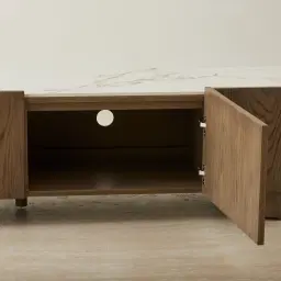 Terzetto Pandora Brown Sintered Stone Entertainment Unit - Medium Brown Wood