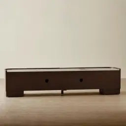 Terzetto Pandora Brown Sintered Stone Entertainment Unit - Dark Brown Wood