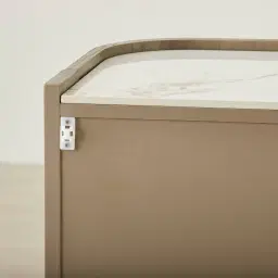 Terzetto Pandora Brown Sintered Stone 4-Door Sideboard - Medium Brown Wood