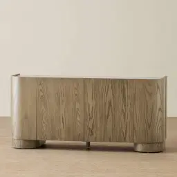 Terzetto Pandora Brown Sintered Stone 4-Door Sideboard - Medium Brown Wood