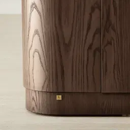 Terzetto Pandora Brown Sintered Stone 4-Door Sideboard - Dark Brown Wood