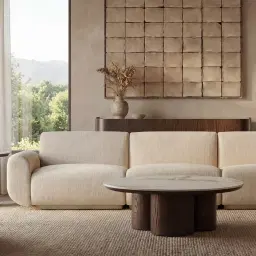 Terzetto Pandora Brown Sintered Stone 4-Door Sideboard - Dark Brown Wood