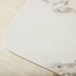 Terzetto Pandora Brown Sintered Stone Desk Table - Medium Brown Wooden Legs