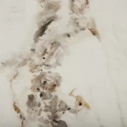 Terzetto Pandora Brown Sintered Stone Desk Table - Medium Brown Wooden Legs