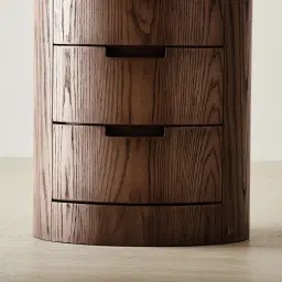 Terzetto Pandora Brown Sintered Stone Desk Table - Dark Brown Ash Legs