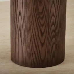 Terzetto Pandora Brown Sintered Stone Desk Table - Dark Brown Ash Legs