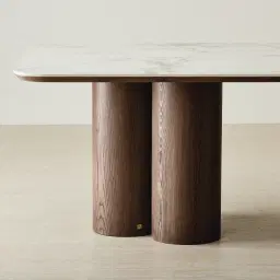 Terzetto Pandora Brown Sintered Stone Rectangular Dining Table - Dark Brown Ash Legs 240x120cm