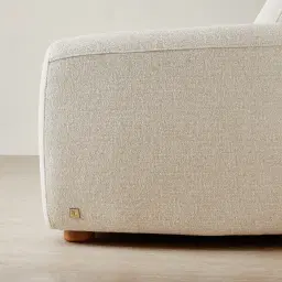 Ellie Oatmeal Fabric 3-Seater Fabric Sofa