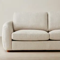 Ellie Oatmeal Fabric 3-Seater Fabric Sofa