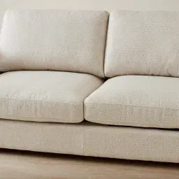 Ellie Oatmeal Fabric 3-Seater Fabric Sofa