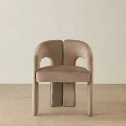 Delaney II Beige Velvet Dining Chair