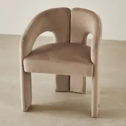 Delaney II Beige Velvet Dining Chair