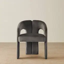 Delaney II Charcoal Velvet Dining Chair